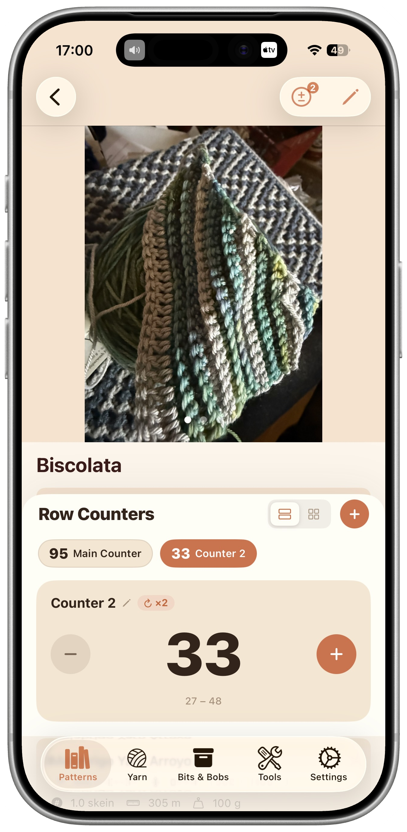Pattern library grid view