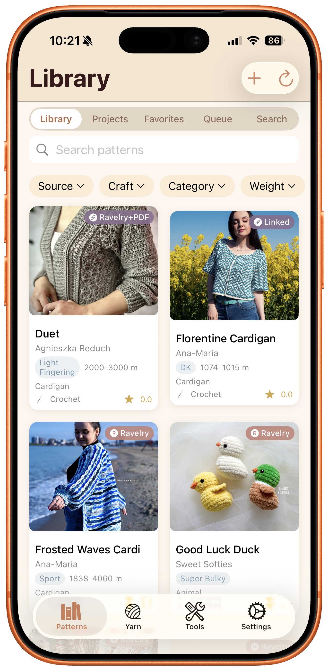 Yarn Squirrel pattern library